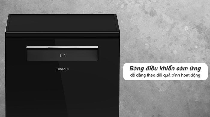 Máy rửa bát độc lập Hitachi HDF-F158CVGB New 15 bộ, giá tốt - Bảng điều khiển cảm ứng