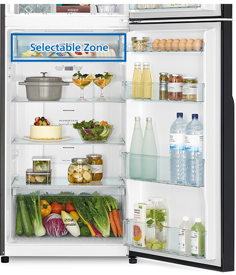 tủ lạnh 2 cánh inverter hitachi chính hãng có ngăn đông mềm dung tích sử dụng 366 lít R-FVX480PGV9 GBK