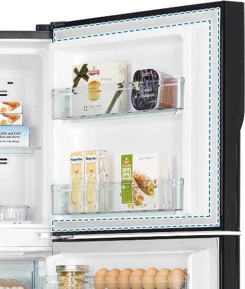 tủ lạnh 2 cánh inverter hitachi chính hãng có ngăn đông mềm dung tích sử dụng 366 lít R-FVX480PGV9 GBK