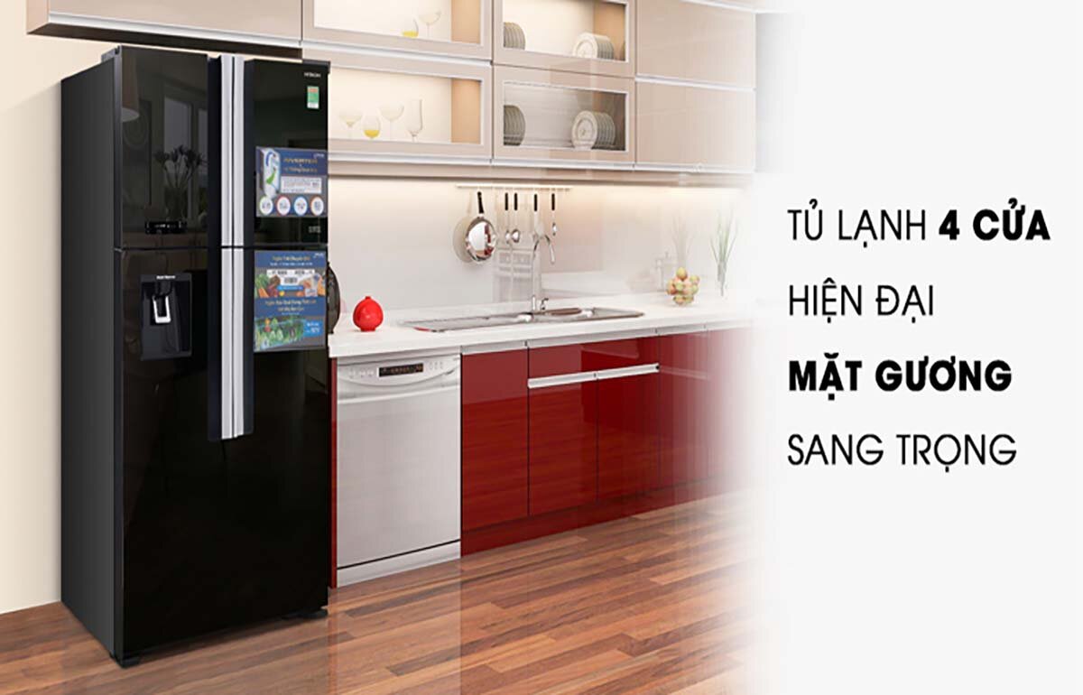 tủ lạnh hitachi mặt gương