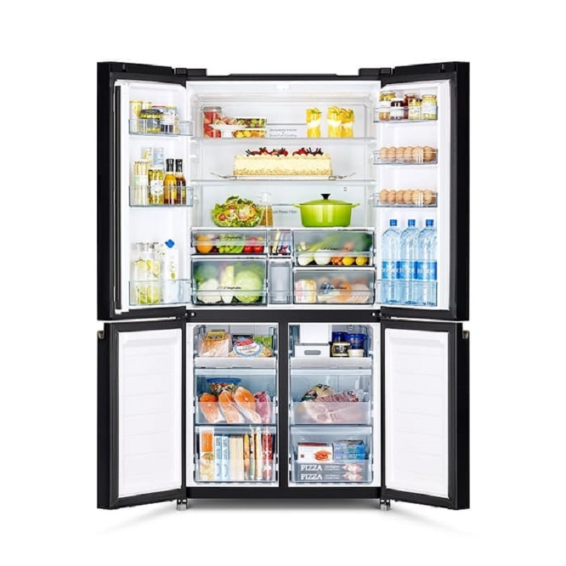 Tủ lạnh Hitachi inverter 645L 4 cánh ngăn đông dưới R-WB700PGV4 (GBK) chính hãng, model mới 2025
