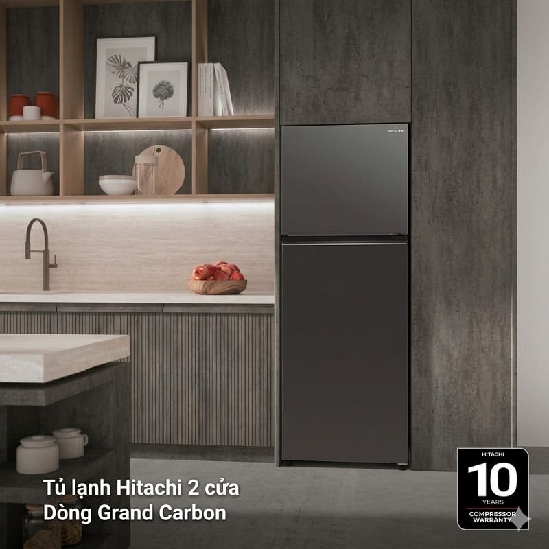 Tủ Lạnh Hitachi 2 Cánh Ngăn Đông Trên 407 lít HRTN6443SAGMGVN - Thiết kế hiện đại và sang trọng