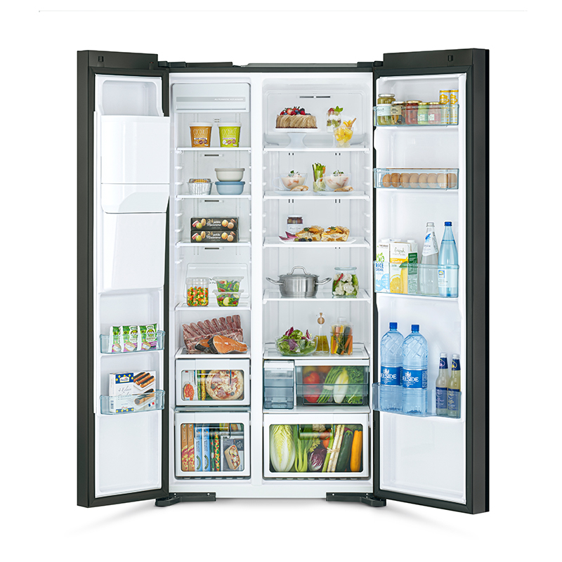 tủ lạnh 2 cánh side by side hitachi chính hãng giá tốt lấy nước và đá ngoài R-SX800GPGV0