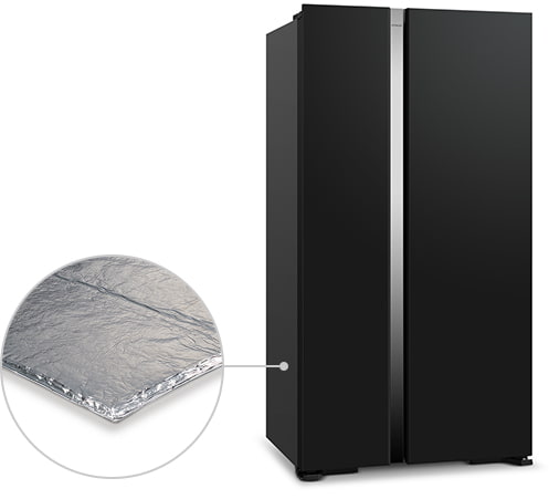 tủ lạnh side by side 2 cánh hitachi chính hãng giá tốt 641 lít R-S800PGV0 GBK