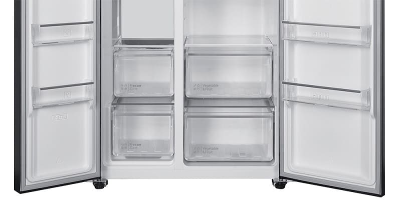 Tủ lạnh Hitachi SBS 2 cánh 532 lít HRSN9563DDXVN model mới, màu đen inox, giá tốt