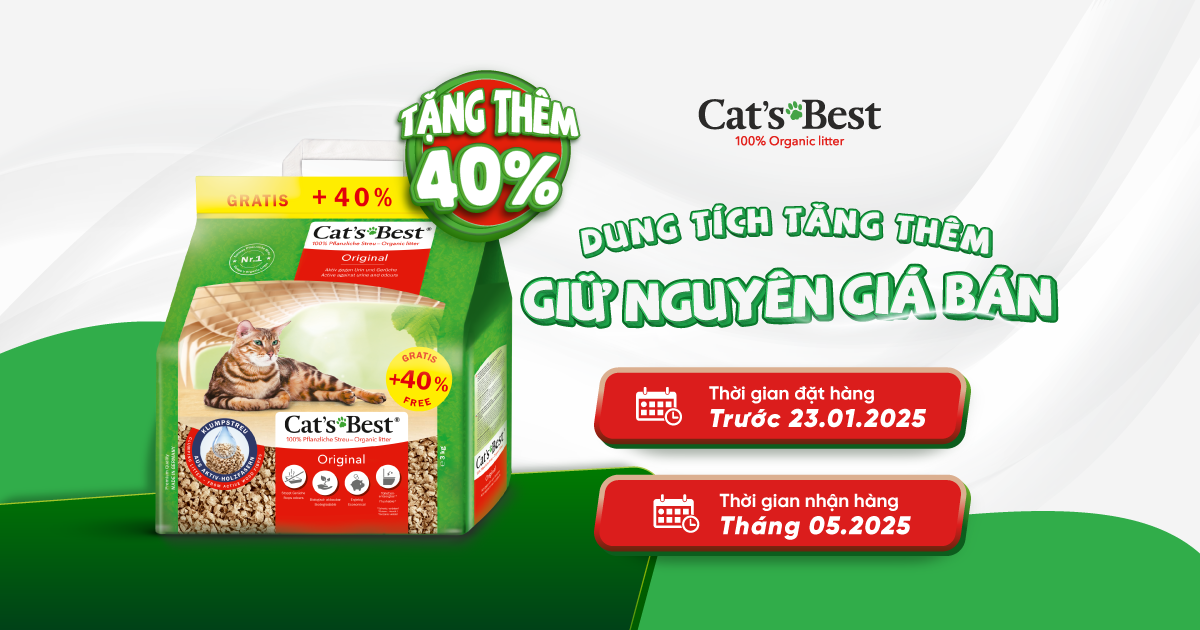 Đặt mua Cat’s Best tặng thêm 40% dung tích - giá không đổi