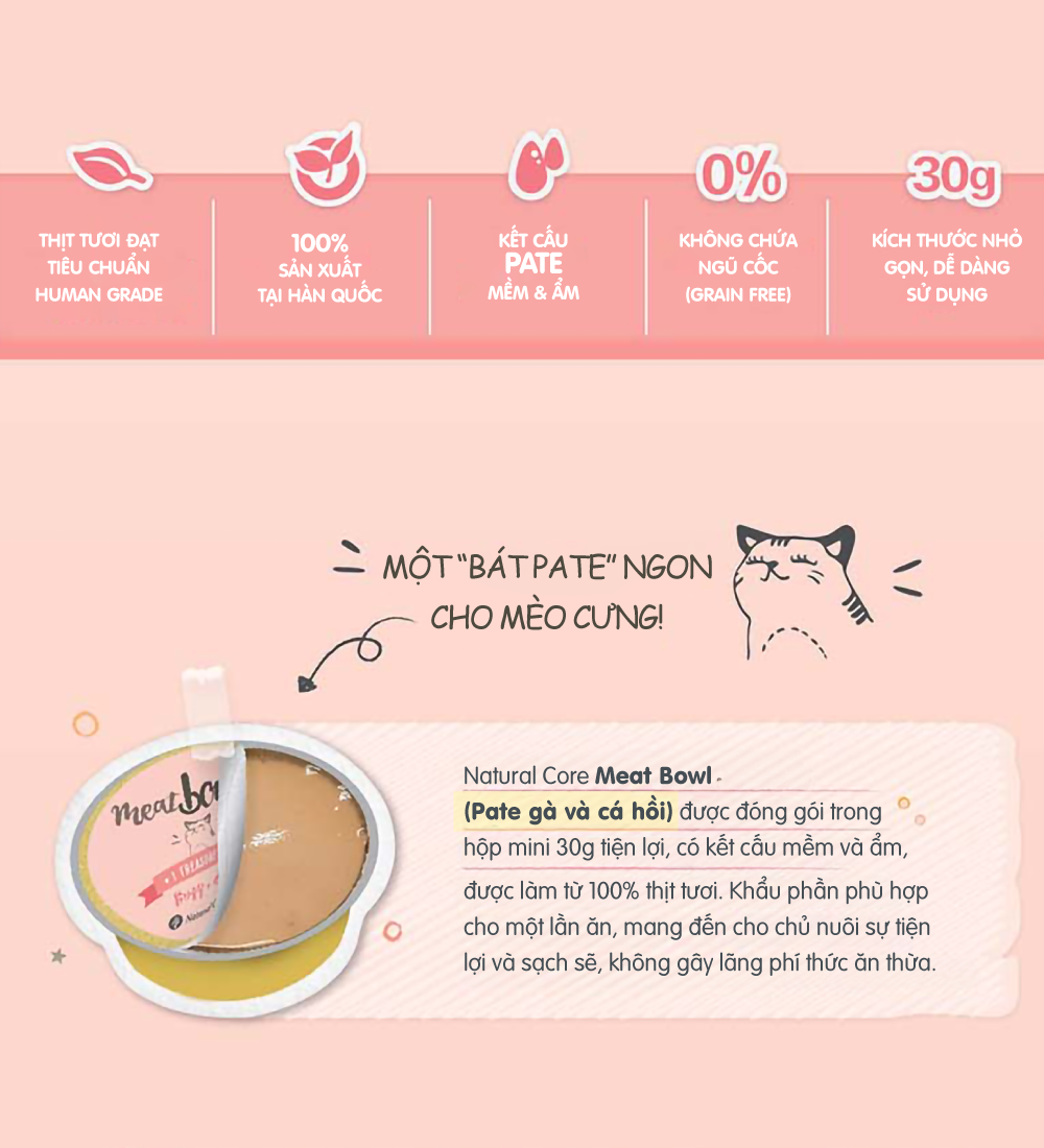 Pate gà và cá hồi cho mèo