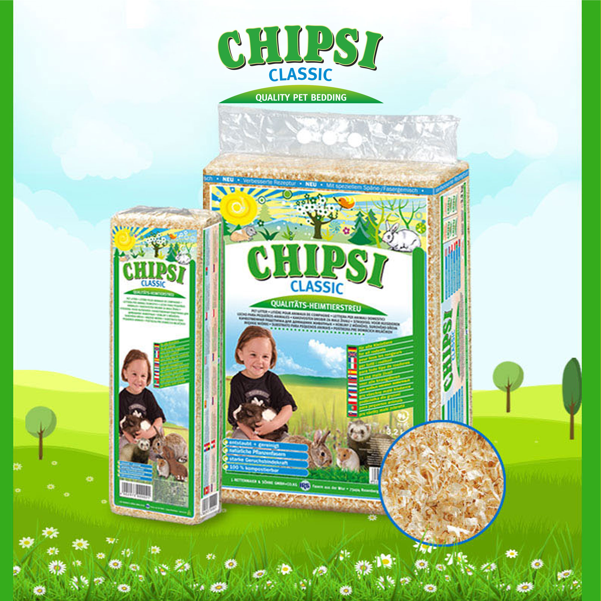 Lót chuồng cho hamster, sóc, nhím Chipsi Classic