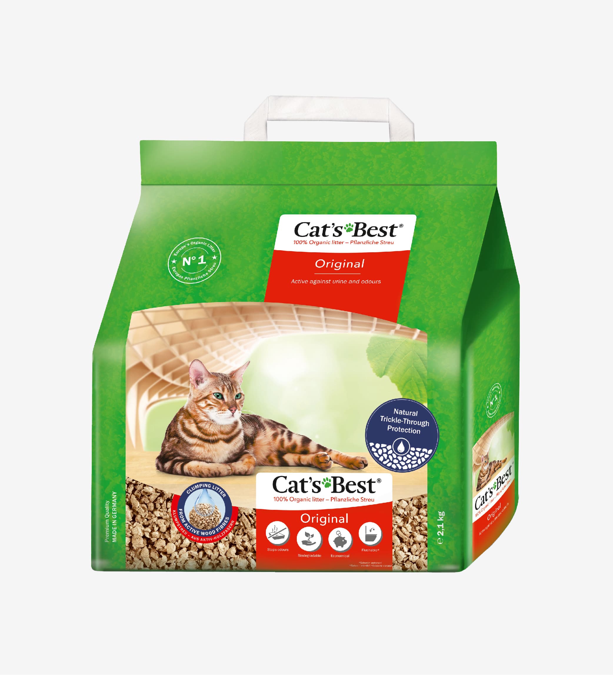 Cát vệ sinh hữu cơ vón cục khử mùi và vi trùng Cat's Best Original