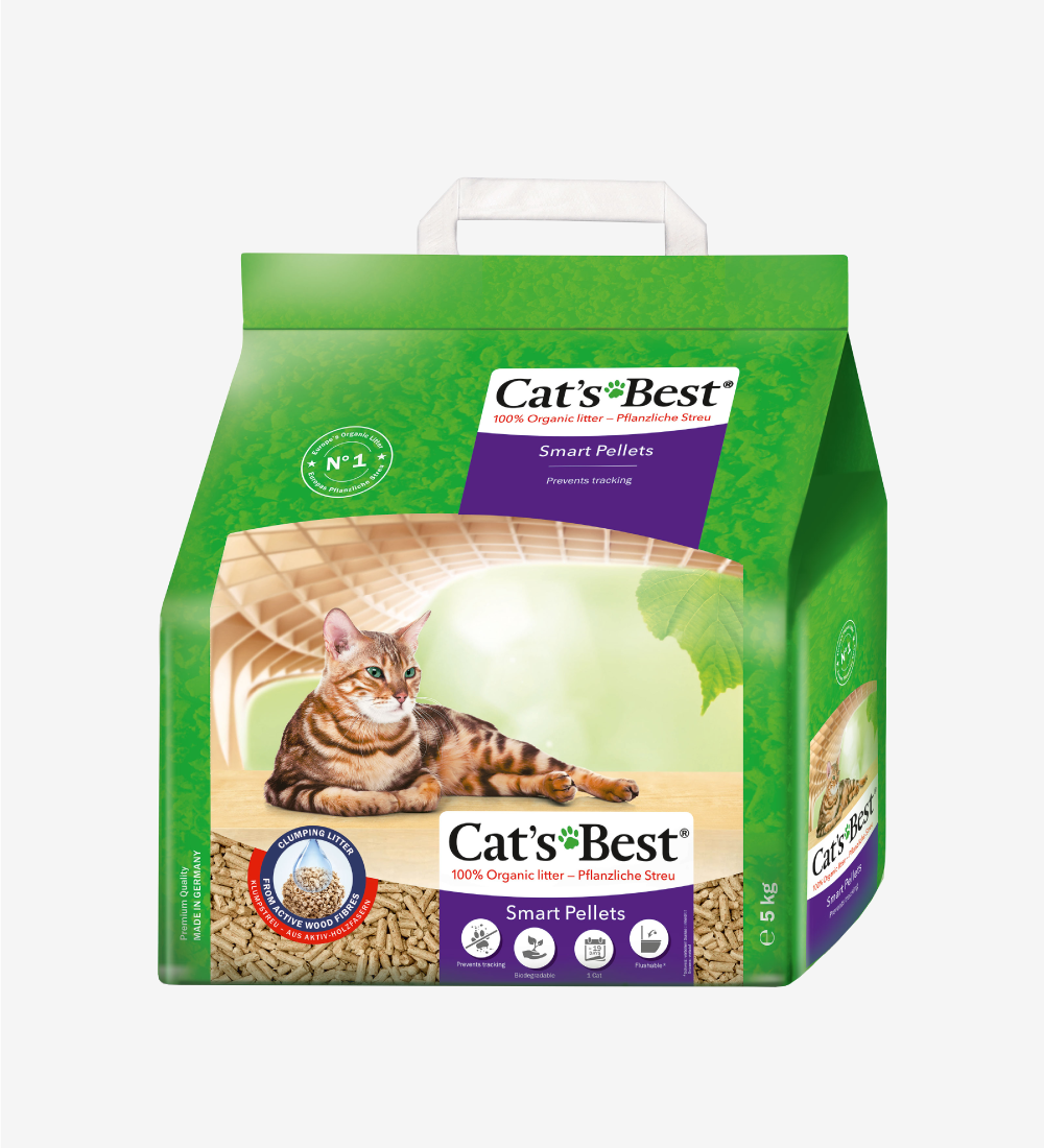 Cát vệ sinh hữu cơ vón cục cho mèo lông dài Cat’s Best Smart Pellets