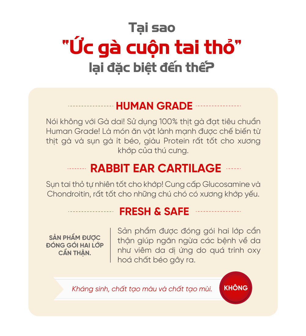 Ức gà cuộn tai thỏ