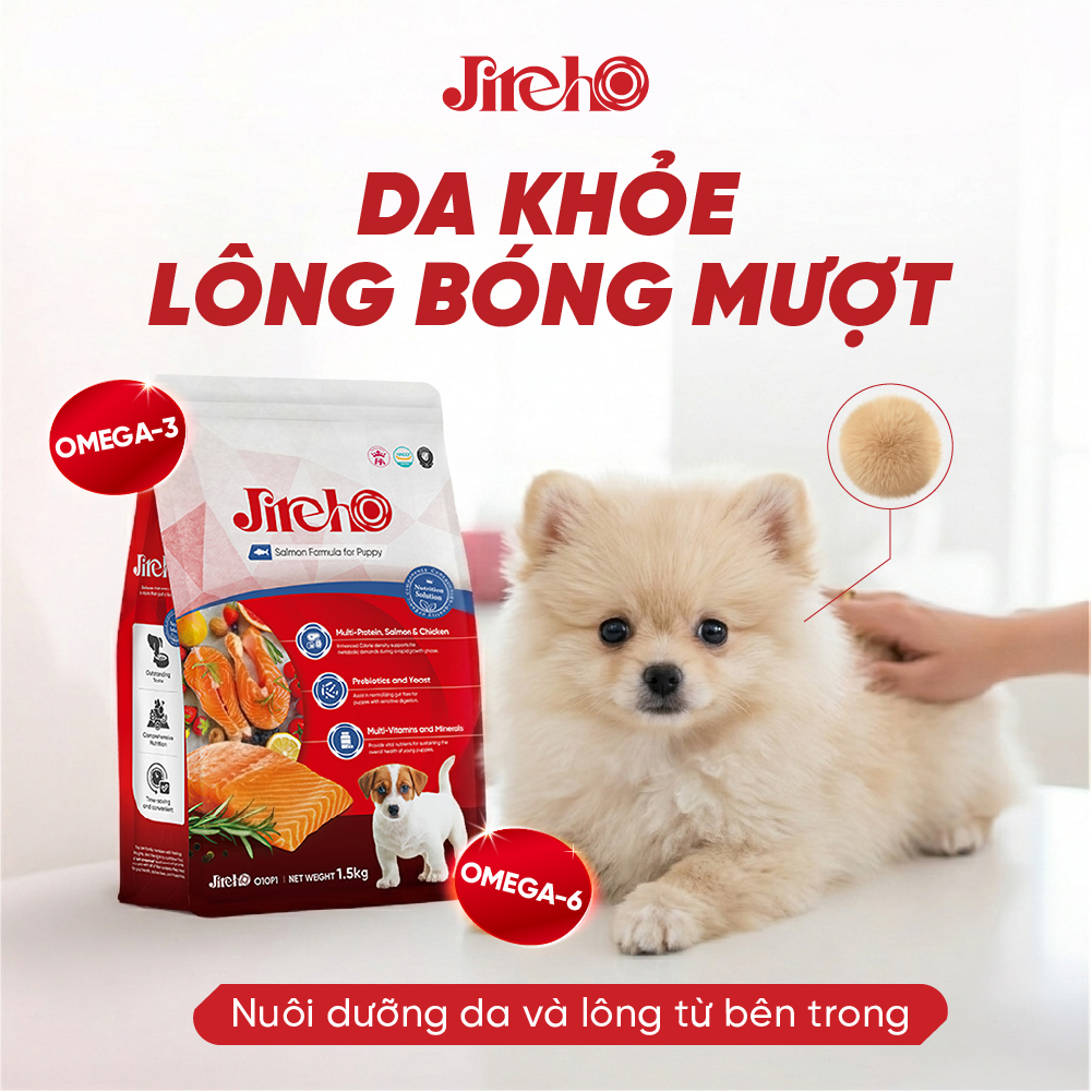 Thức ăn JirehO Cá hồi cho chó con