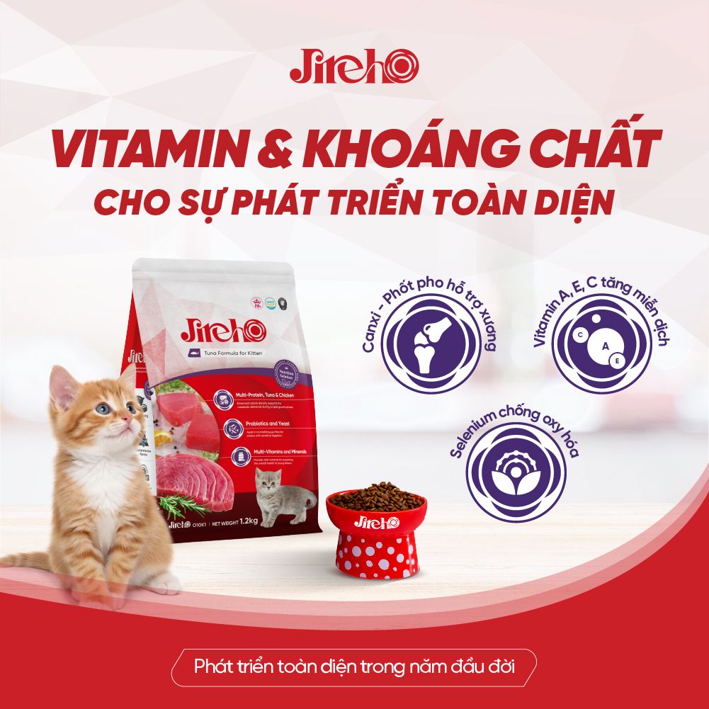 Thức ăn JirehO Cá ngừ cho mèo con