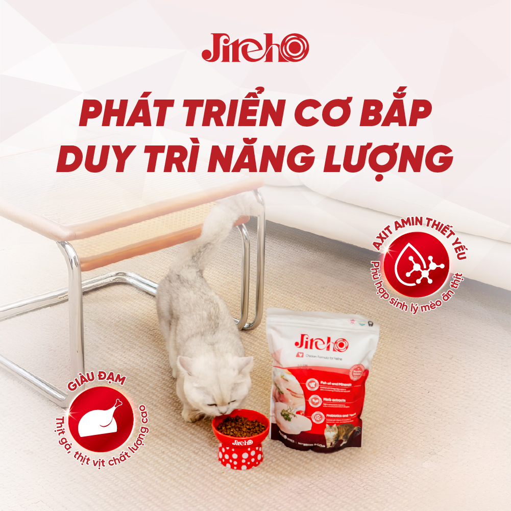 Thức ăn JirehO Thịt gà cho mèo