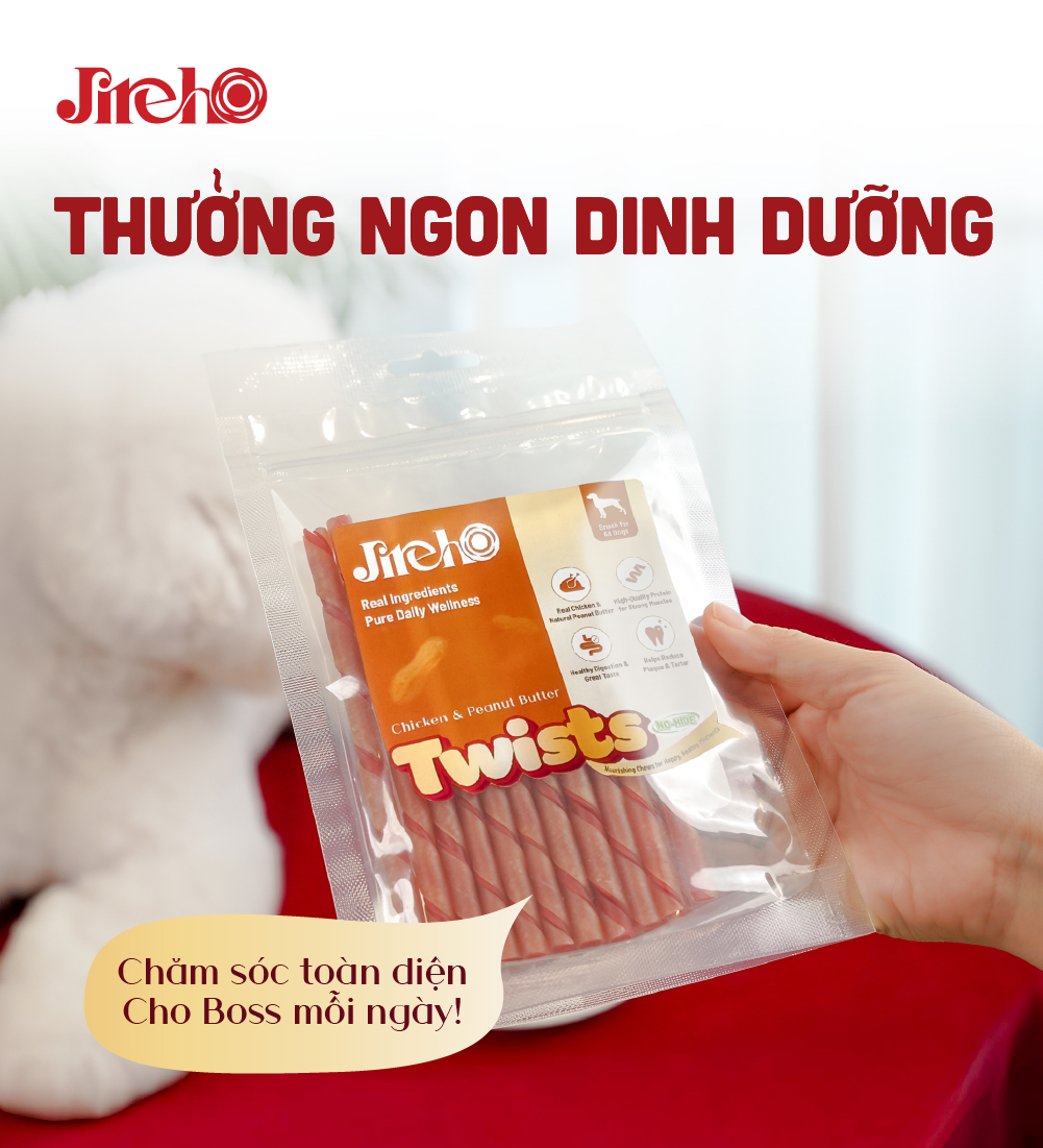 Que xoắn Thịt gà & Bơ đậu phộng