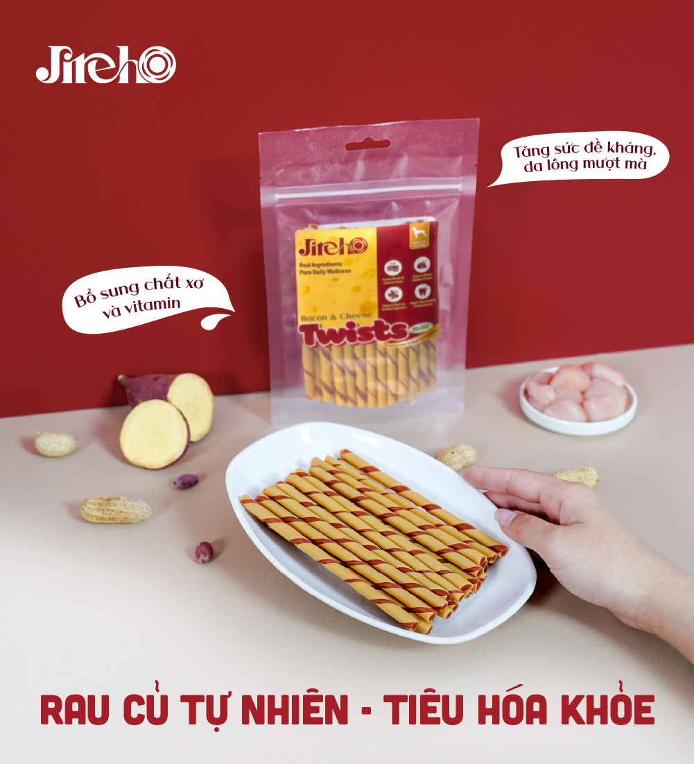 Que xoắn hương Thịt xông khói & Phô mai