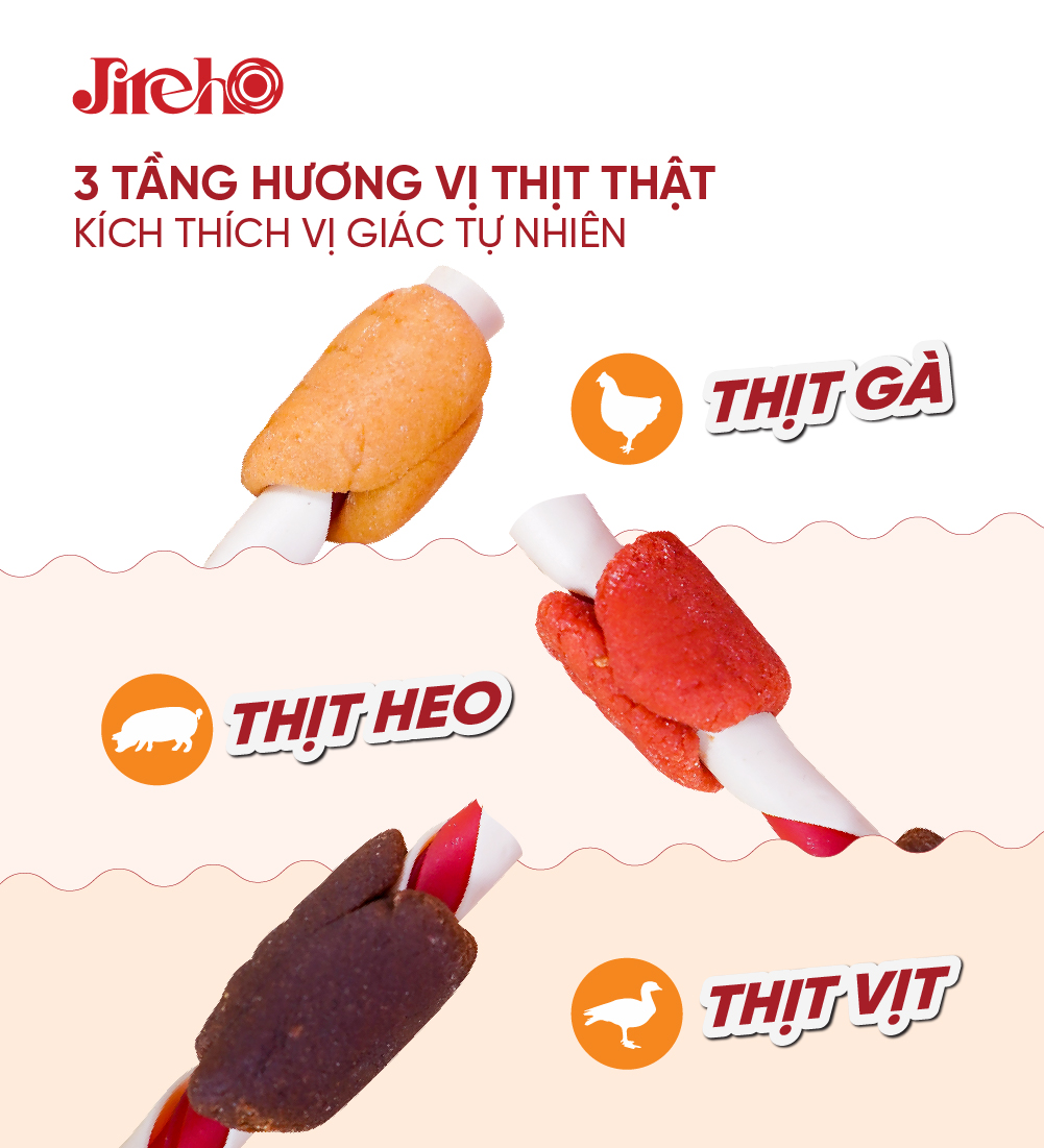 Thịt xiên que 3 vị: Gà, Vịt, Heo