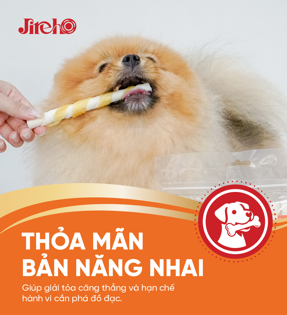 Thanh da bò xoắn quấn gà