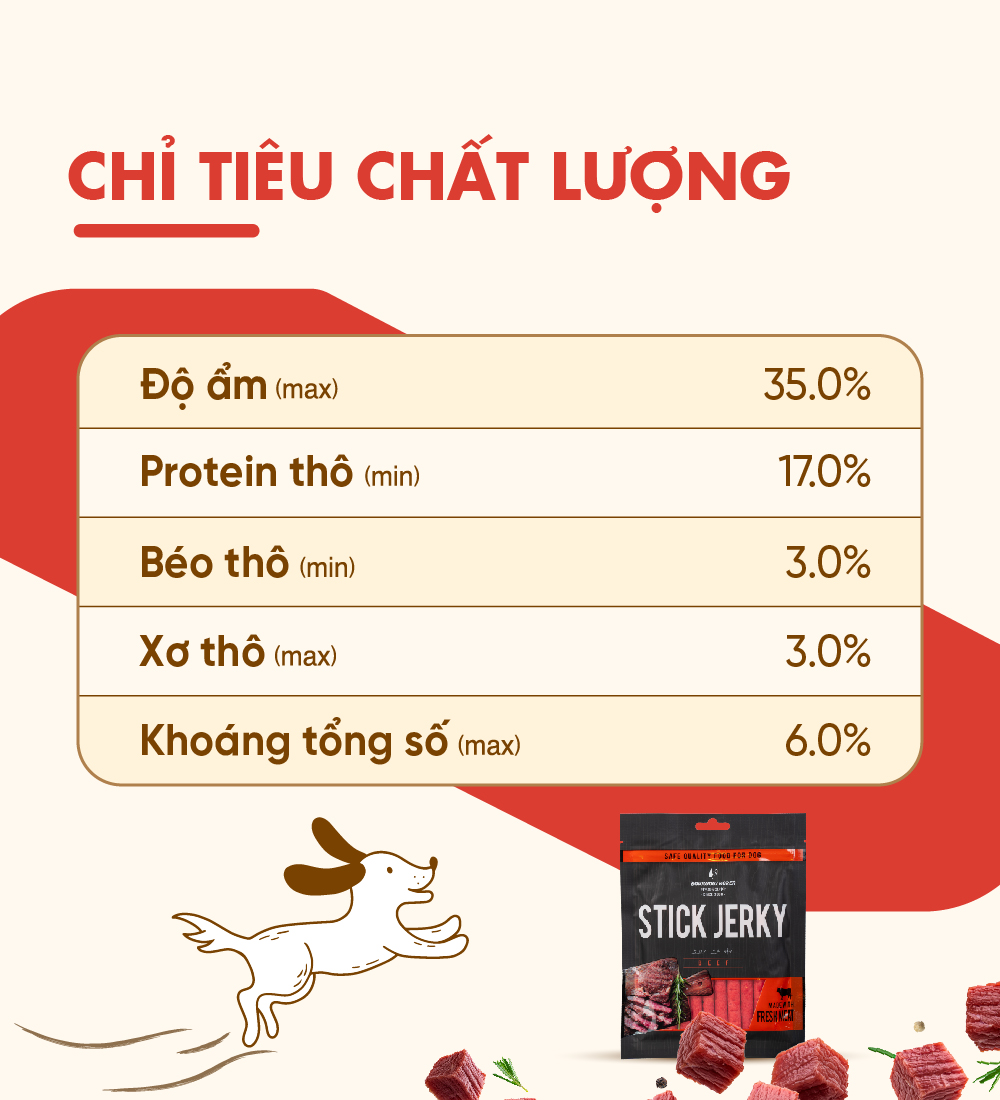 Thịt bò que cho chó