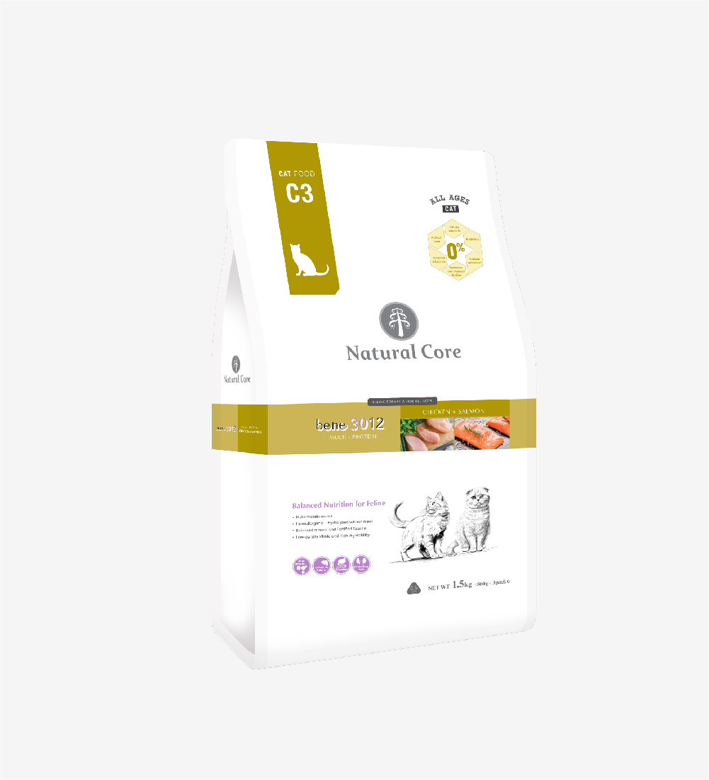 Thức ăn cho mèo Thịt gà & Cá hồi