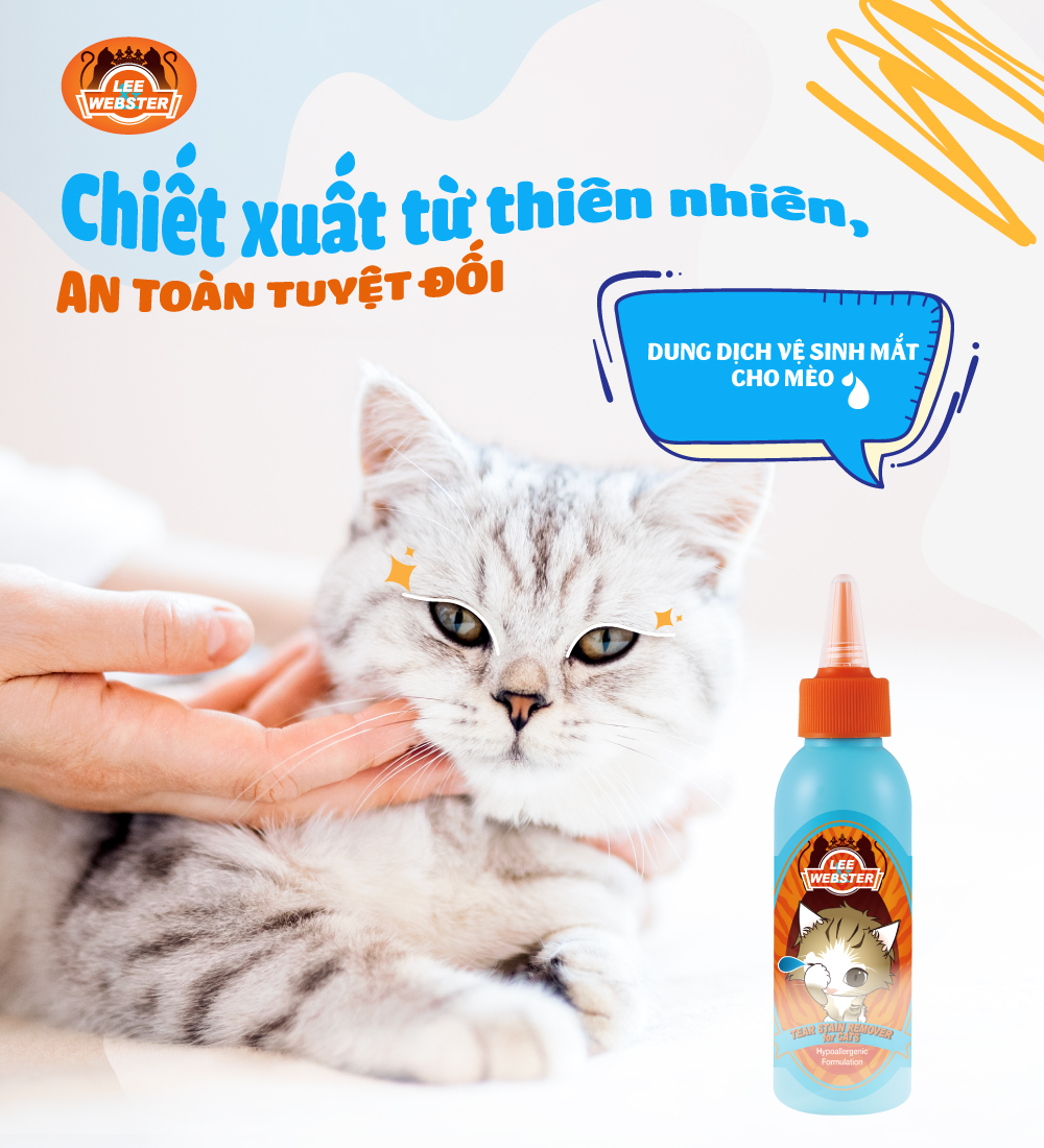 Dung dịch vệ sinh mắt cho mèo Lee&Webster