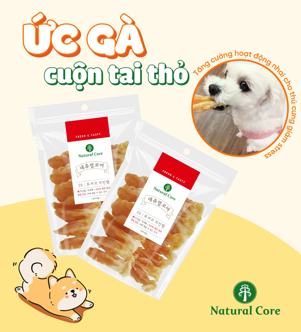 Ức gà cuộn tai thỏ