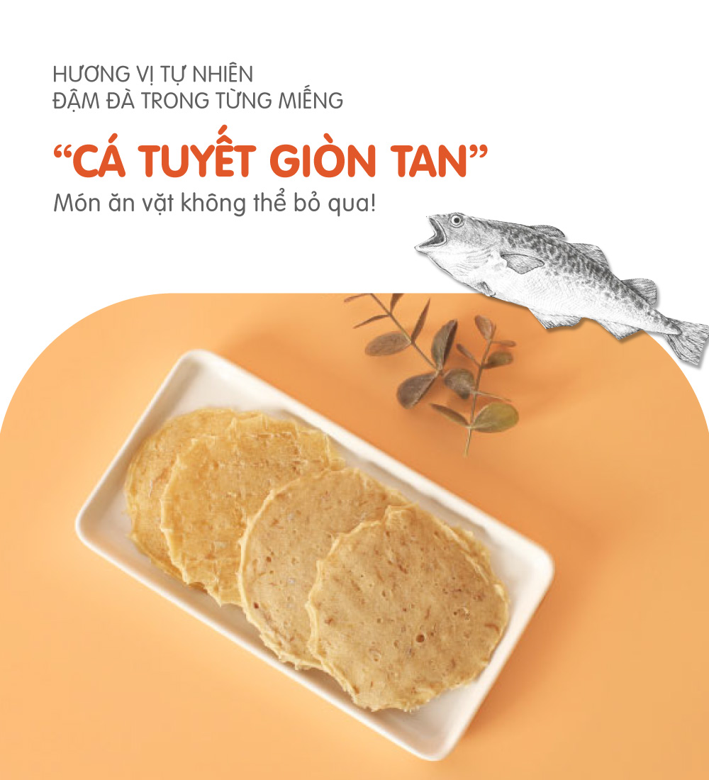 Bánh cá tuyết sấy cứng