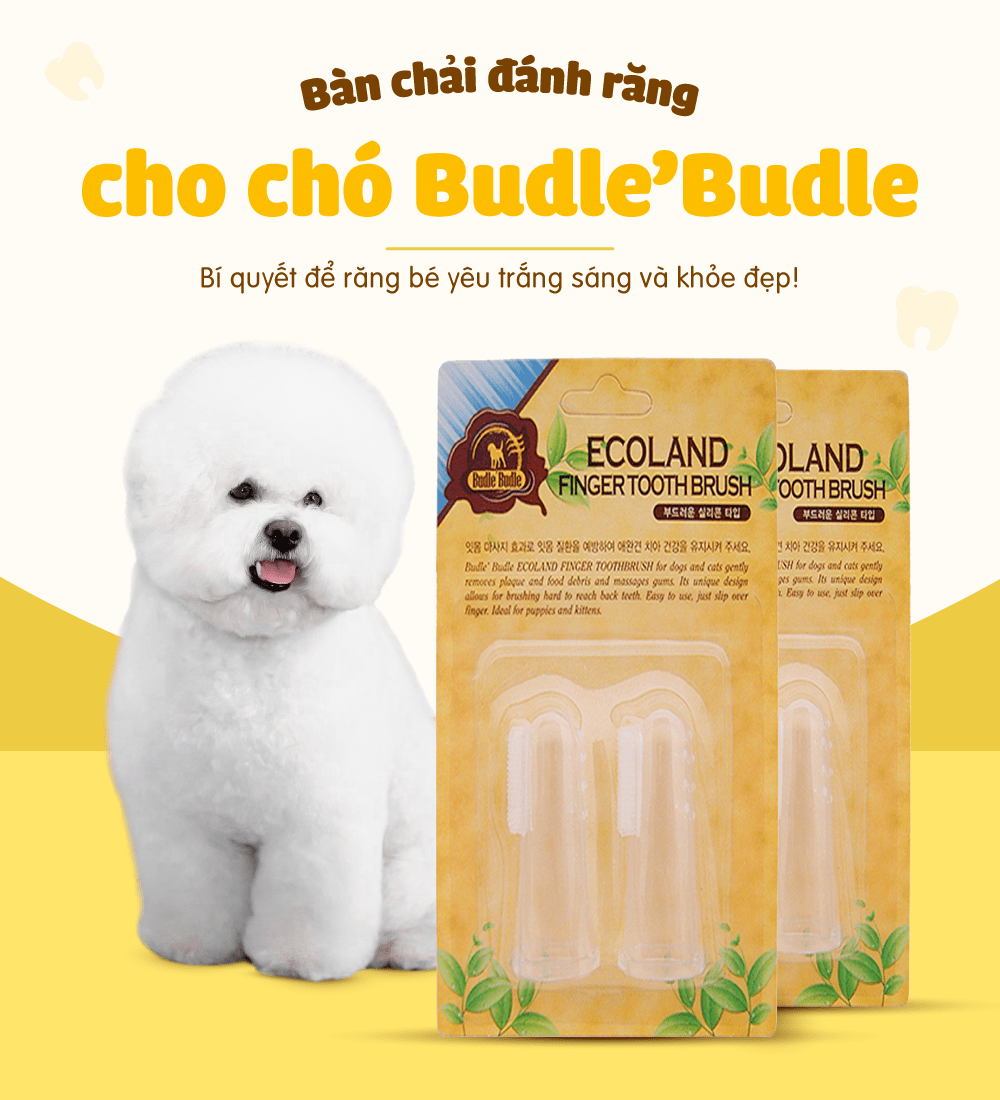 Bàn chải đánh răng cho chó Budle'Budle