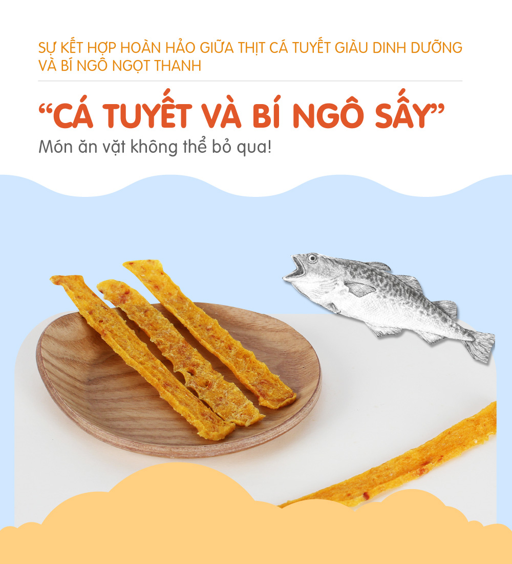 Cá tuyết và bí ngô sấy