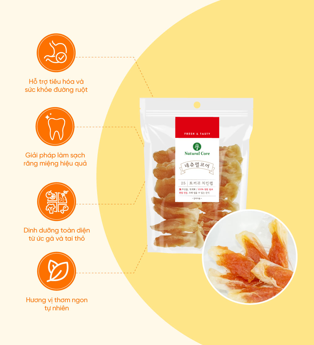 Ức gà cuộn tai thỏ