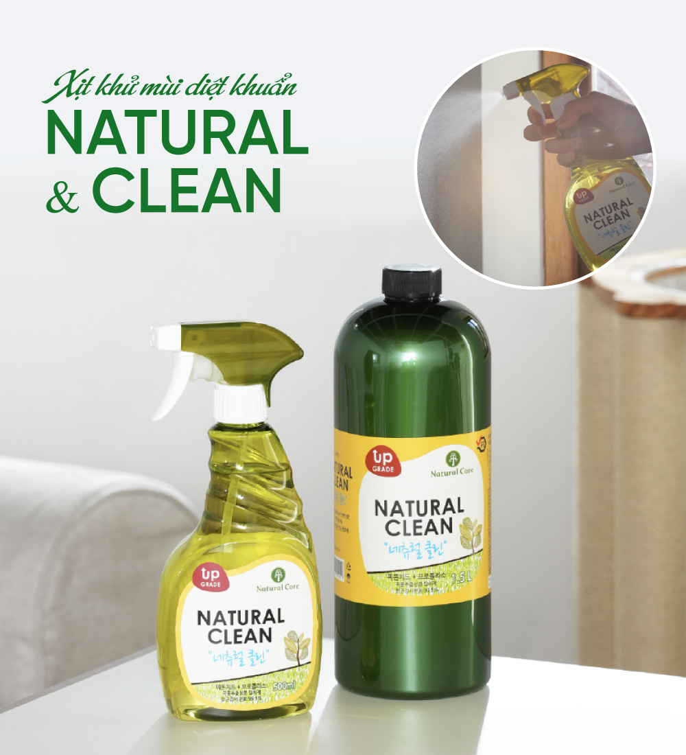 Xịt khử mùi diệt khuẩn Natural Clean