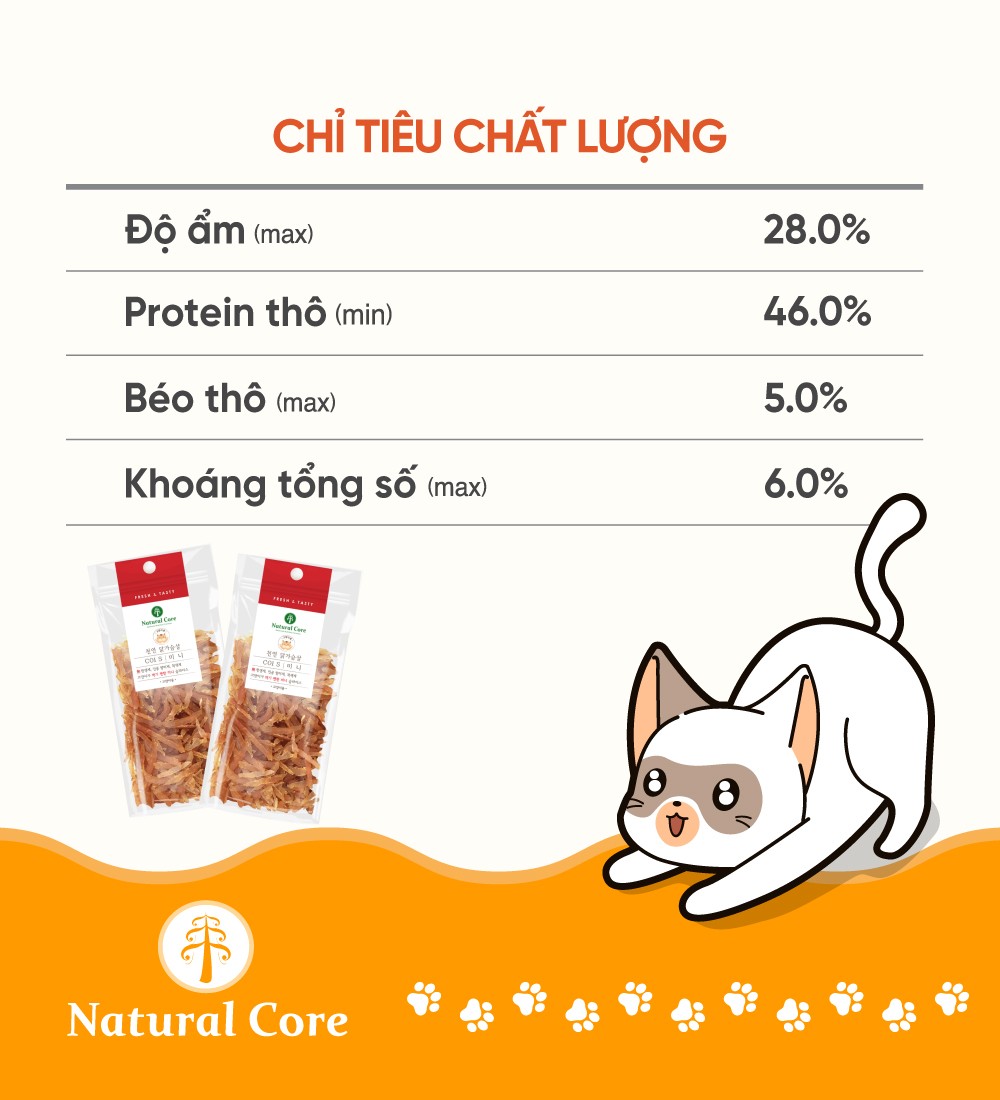 Ức gà sấy cho mèo