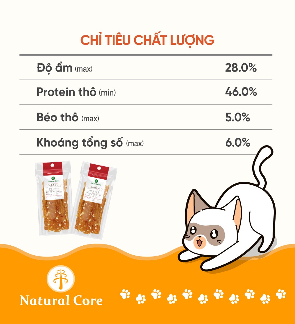 Thịt gà & Phô mai cho mèo