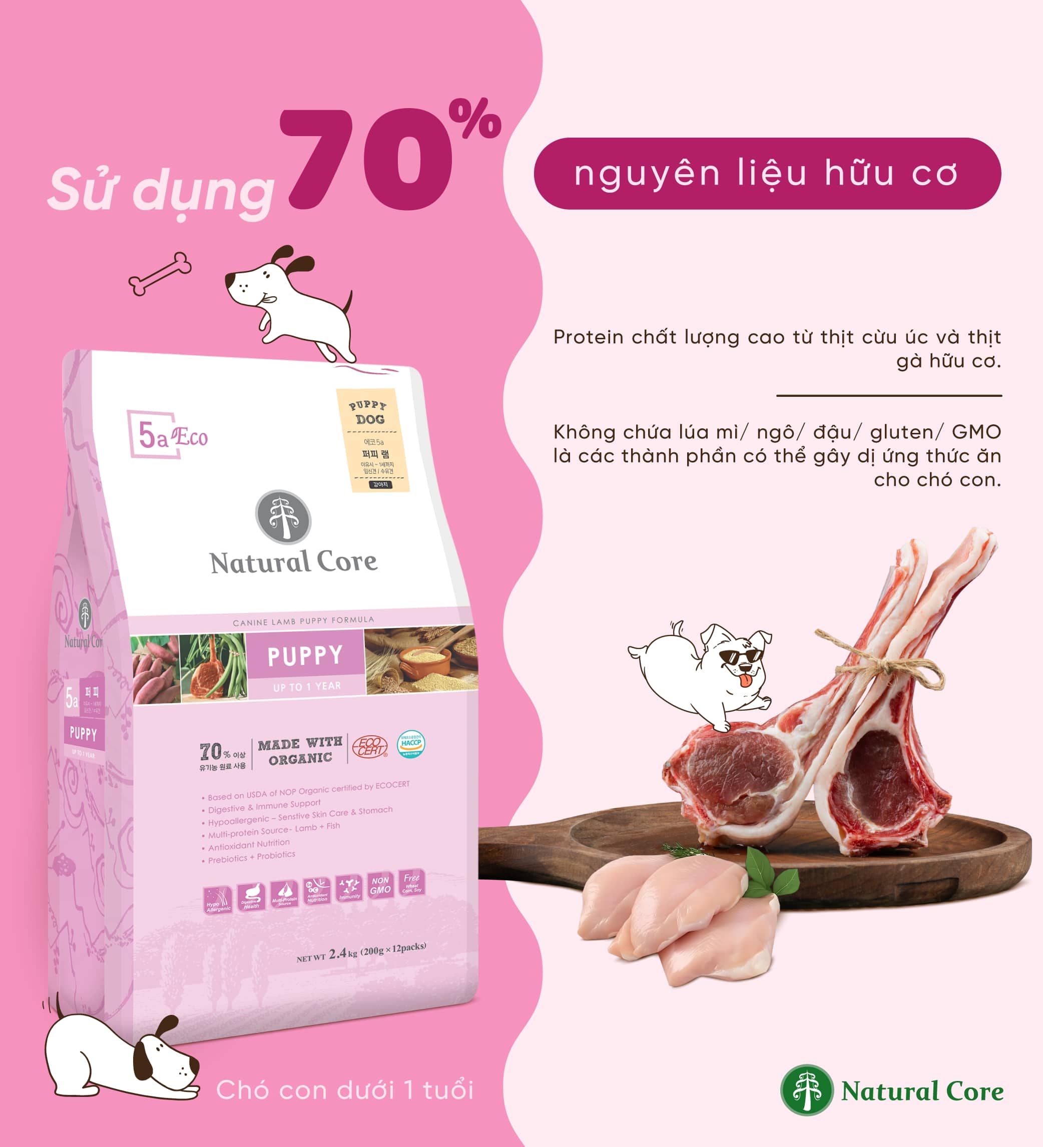 Thức ăn cho chó con (Thịt cừu)