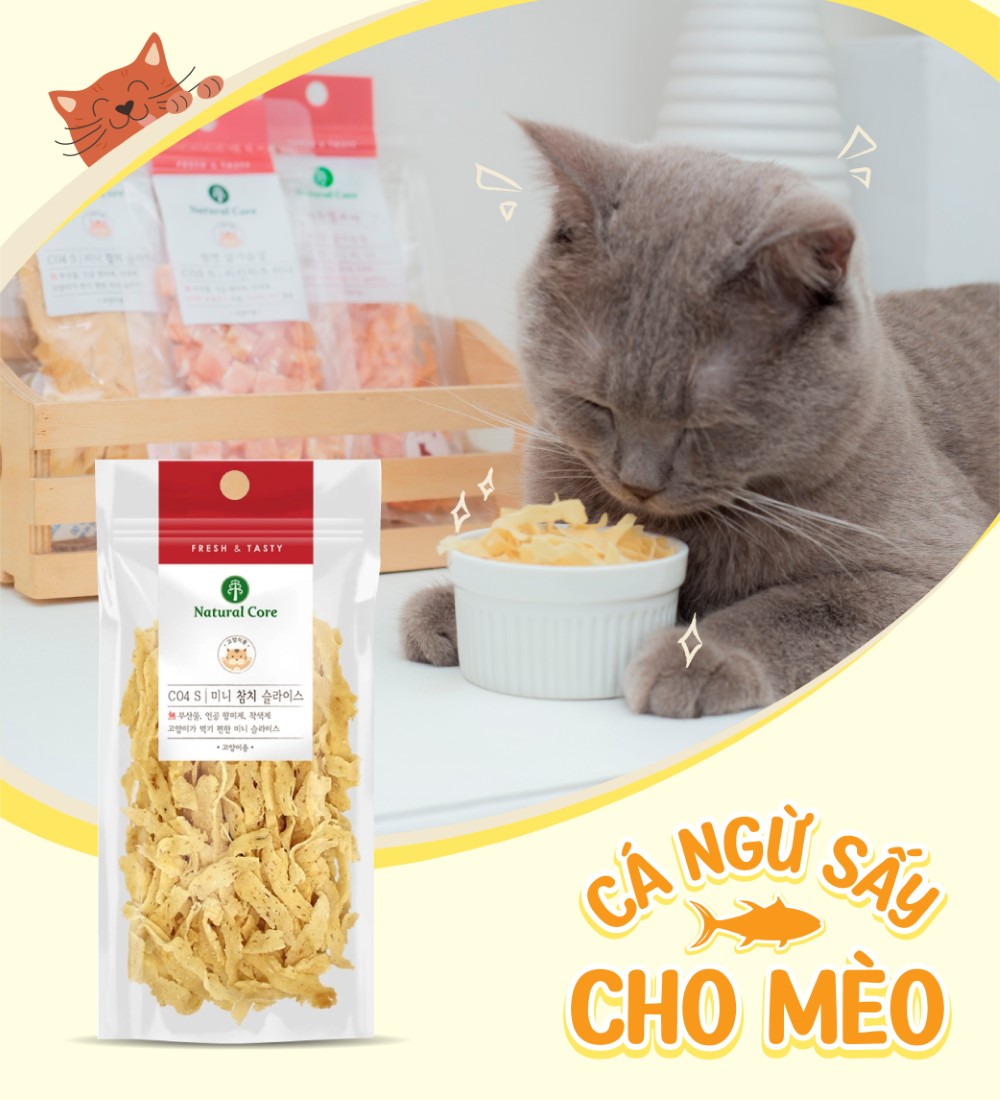 Cá ngừ sấy cho mèo