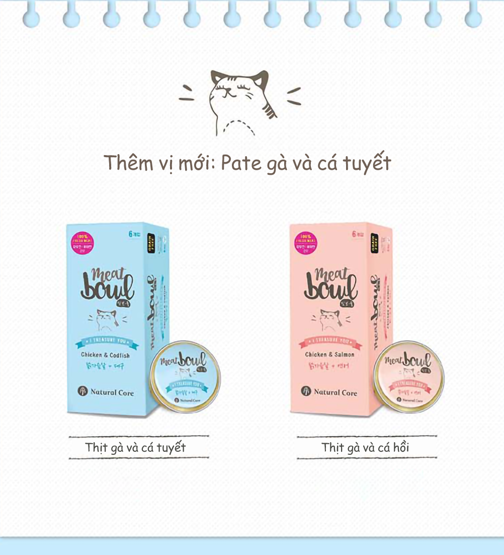 Pate gà và cá tuyết cho mèo