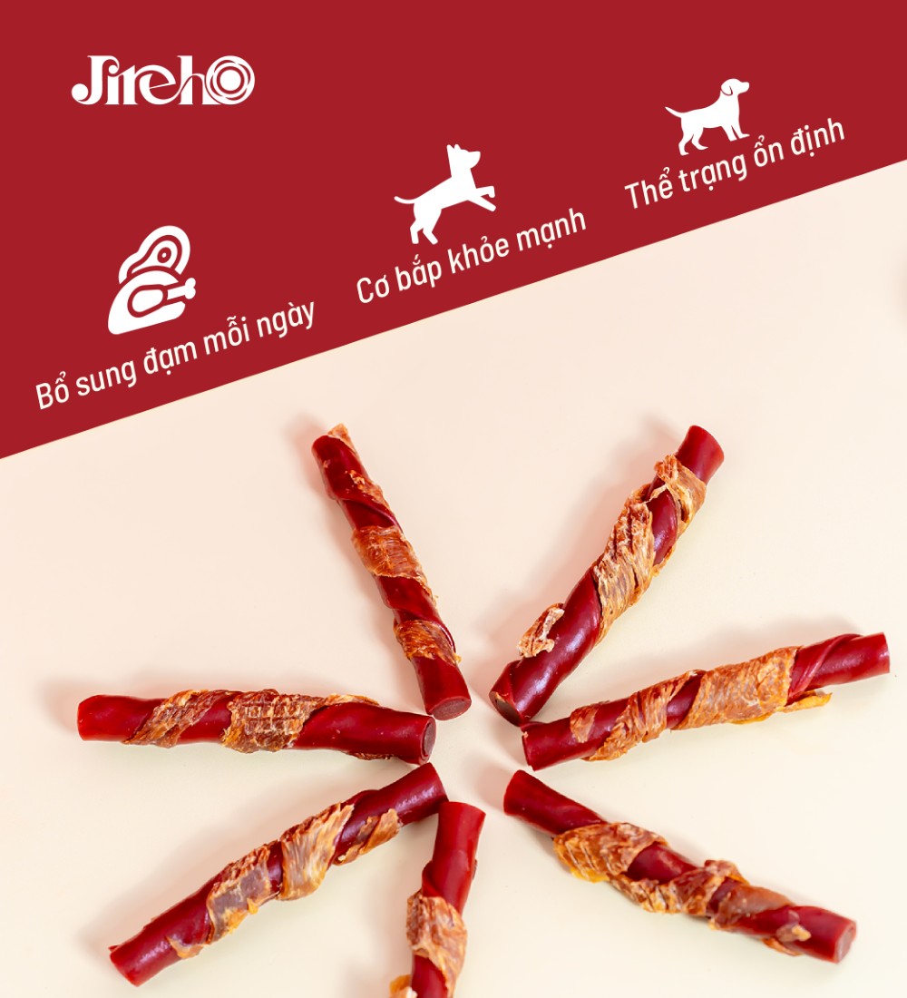 Que xoắn nhân thịt heo quấn gà