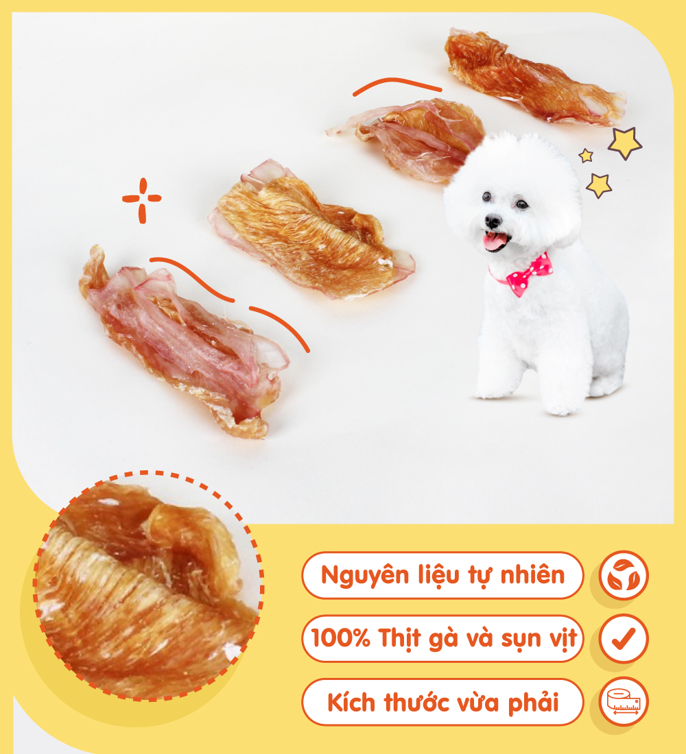 Thịt gà cuộn sụn vịt