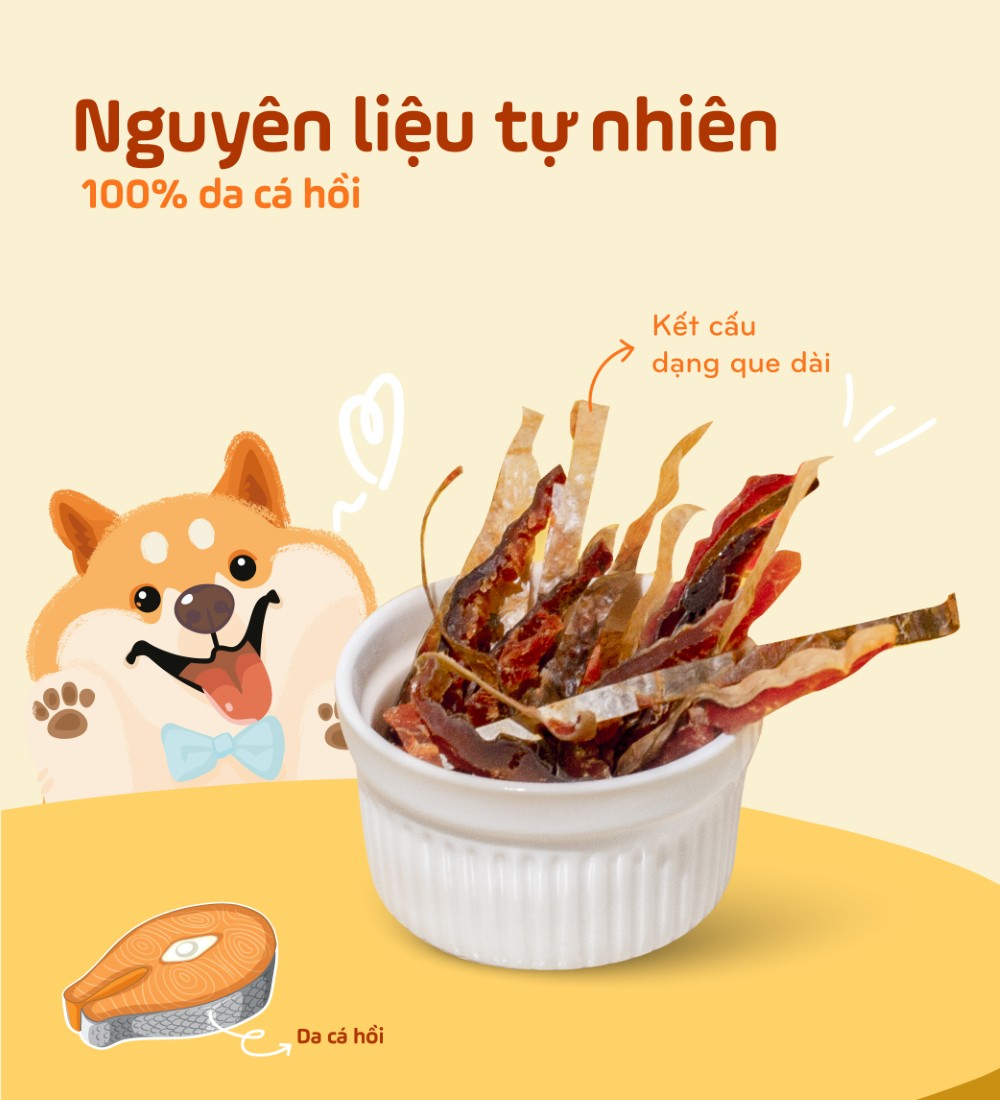 Cá hồi sấy cho chó