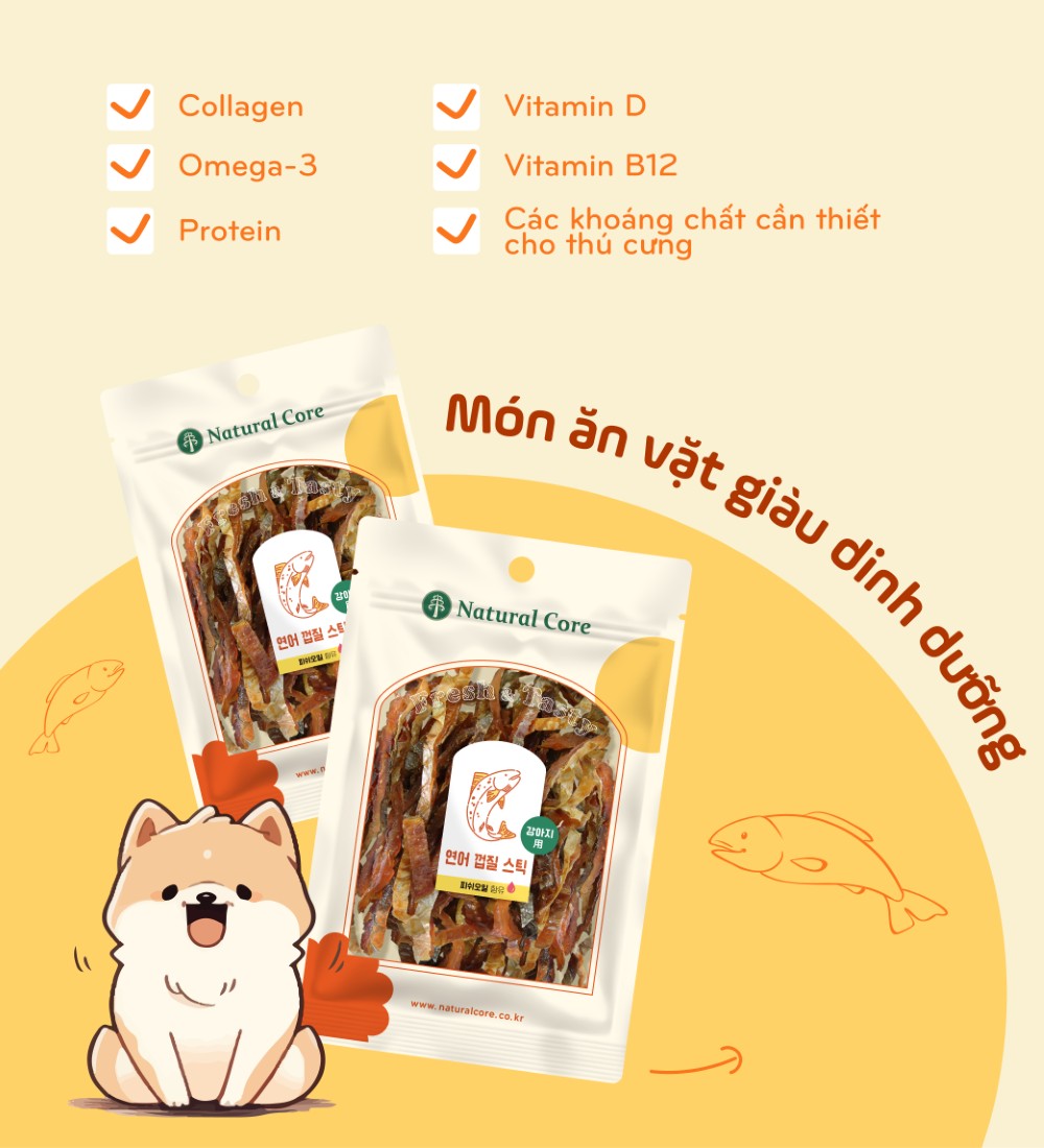 Cá hồi sấy cho chó