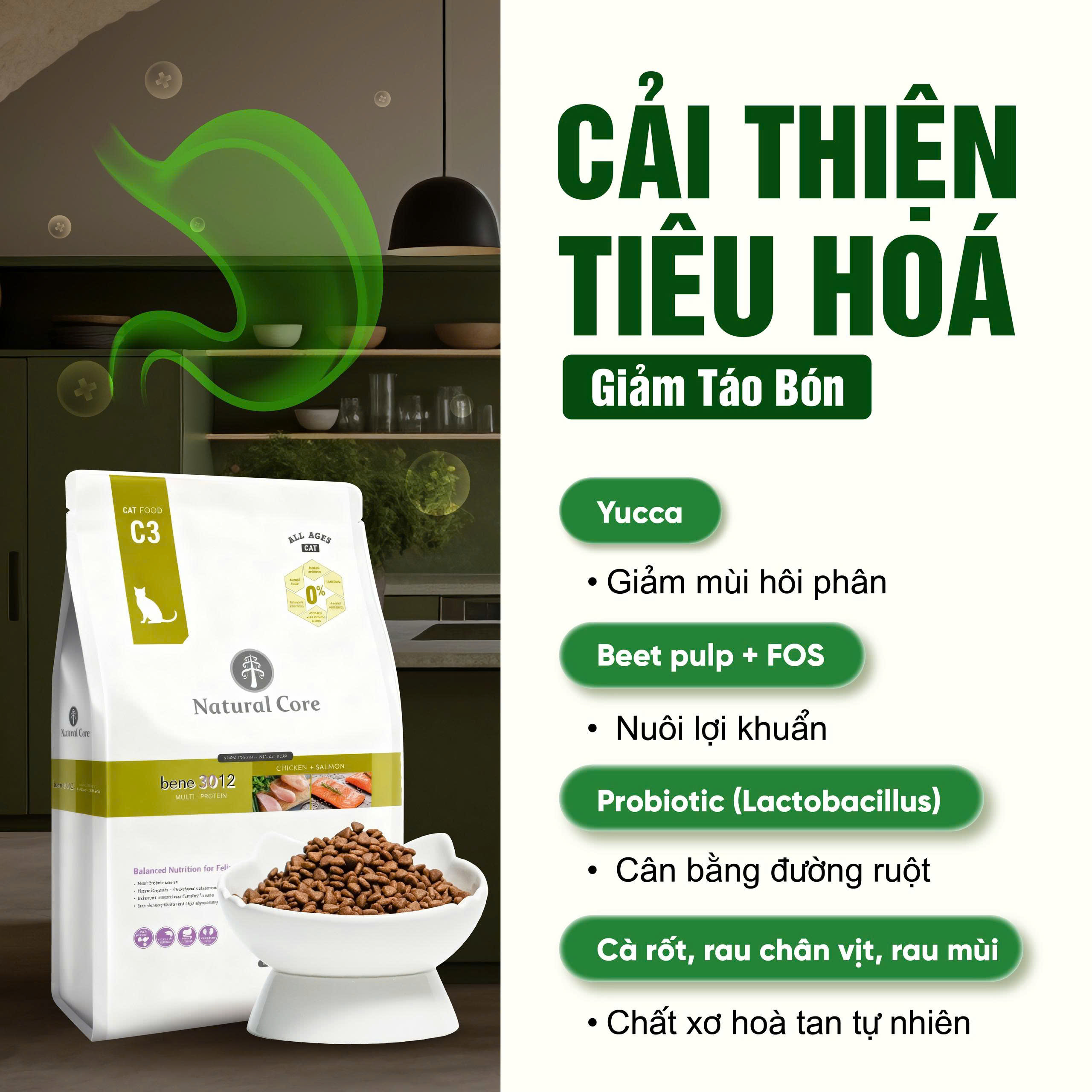 Thức ăn cho mèo Thịt gà & Cá hồi