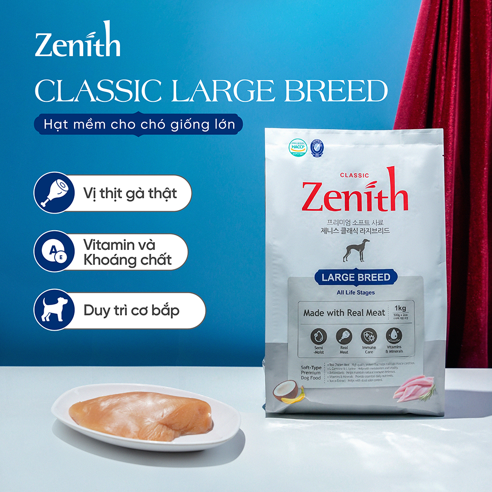 Thức ăn hạt mềm Zenith chó giống lớn