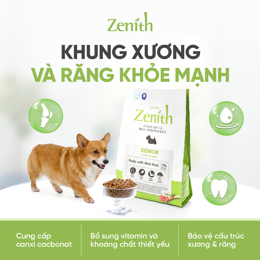 Thức ăn hạt mềm Zenith chó già