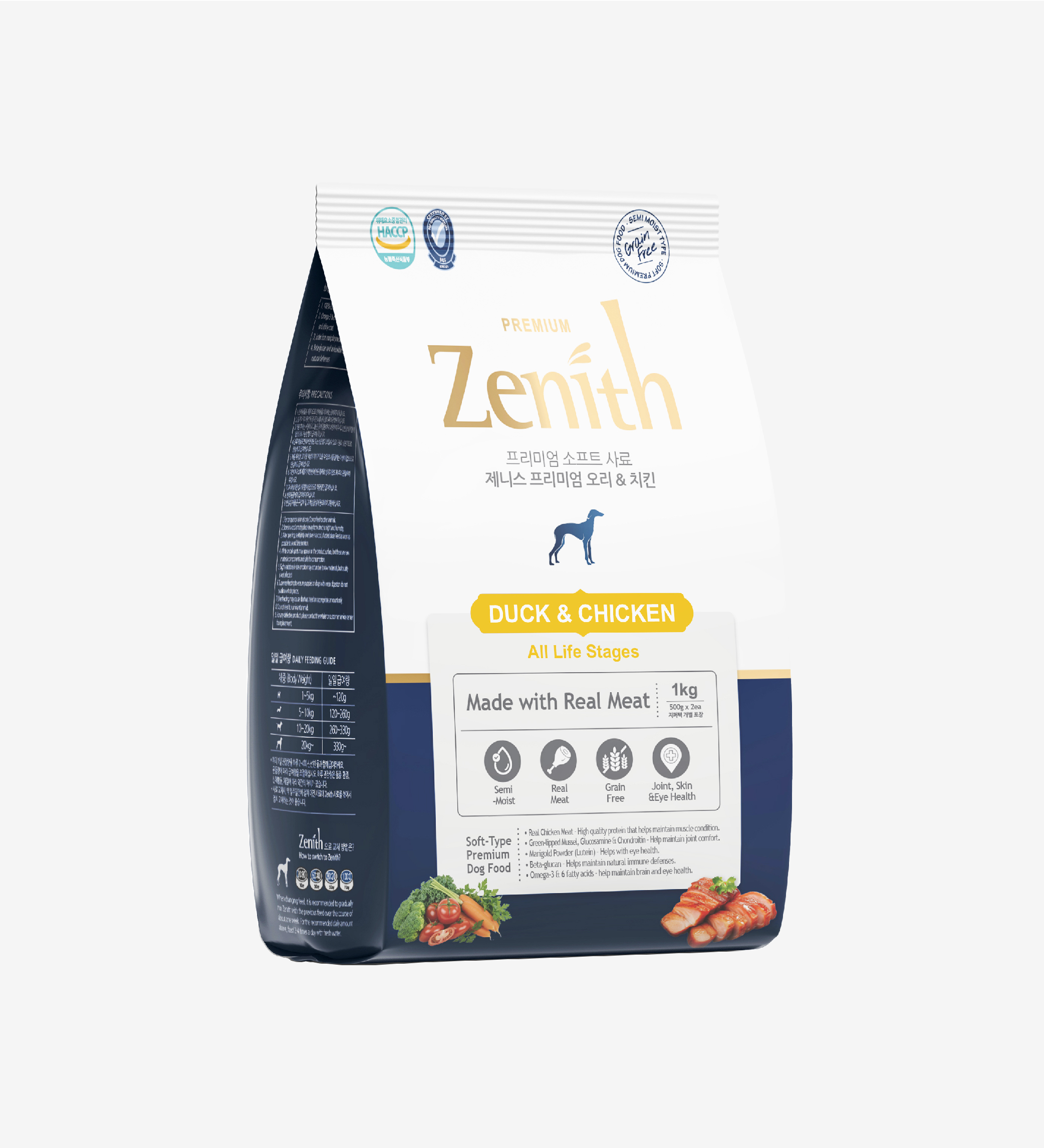 Thức ăn hạt mềm Zenith Thịt vịt & gà cho chó mọi lứa tuổi