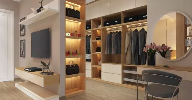 Phòng thay đồ (Closet) trong nhà – Không gian sống nên có của phụ nữ hiện đại