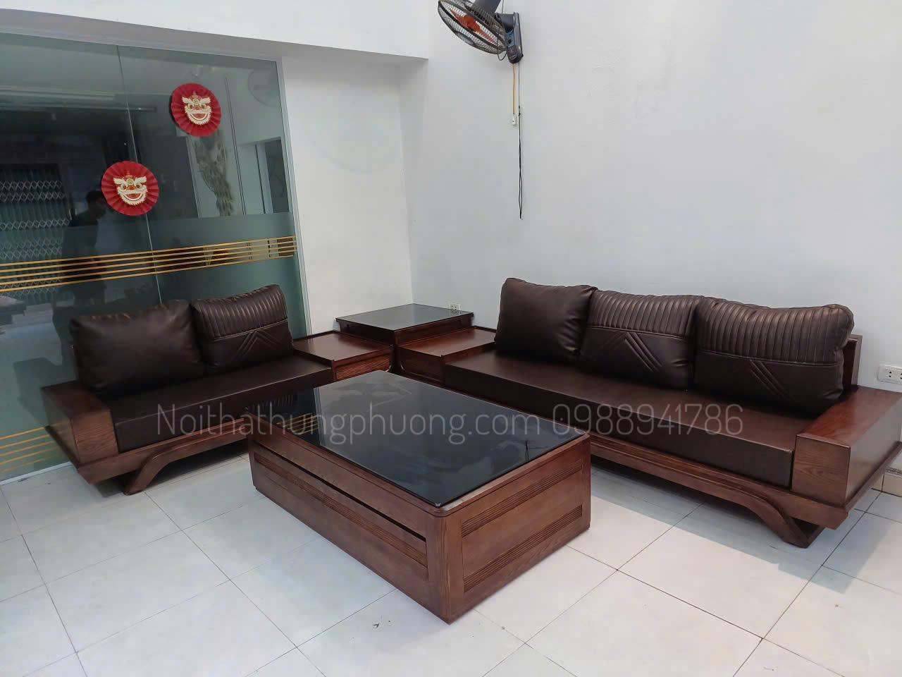 sofa 2 văng chân thuyền