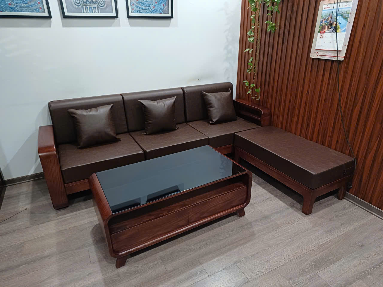 sofa tay vòng kèm cục nối