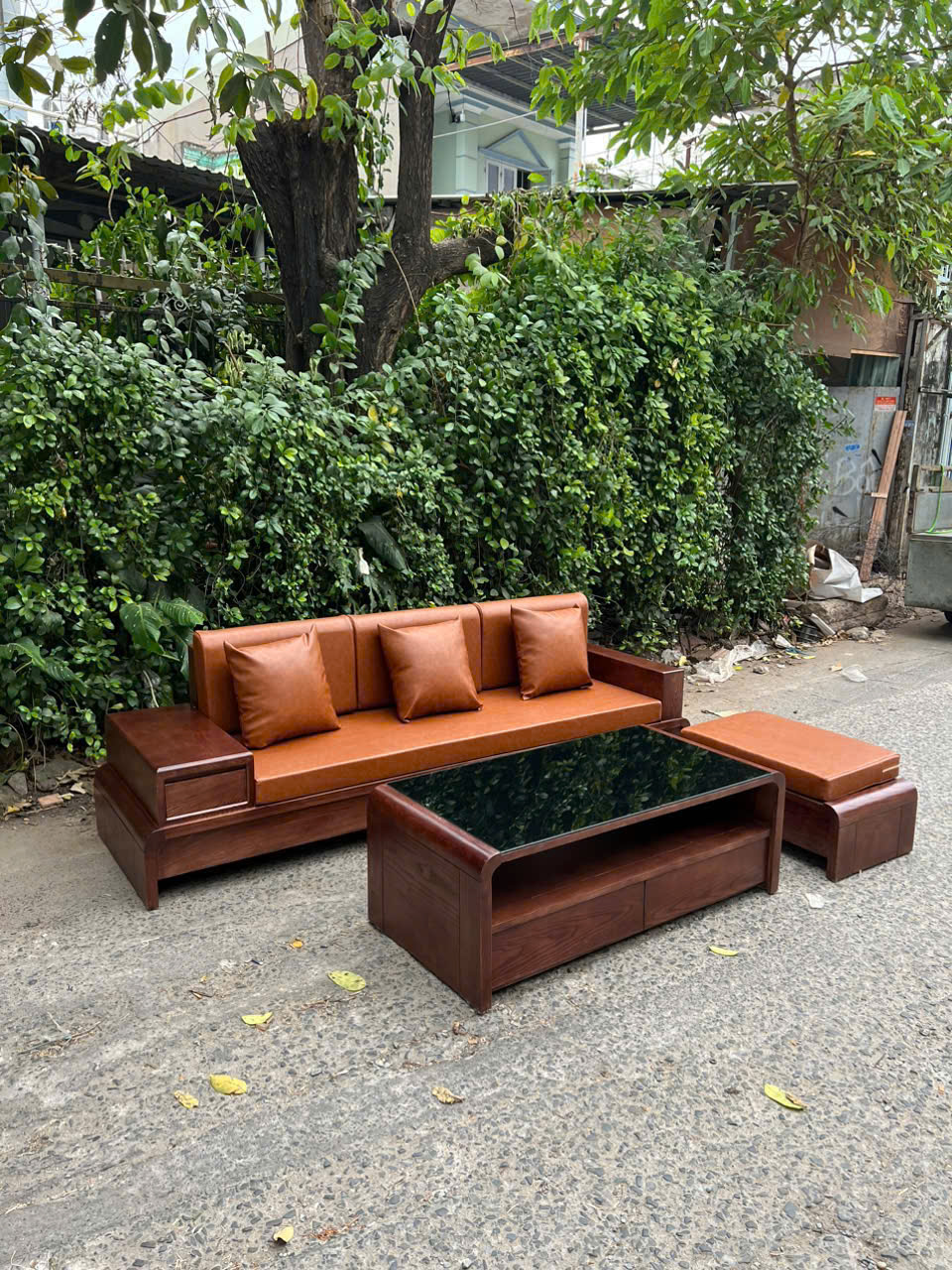 Sofa 1 văng chân uốn 3 chi tiết kèm đệm