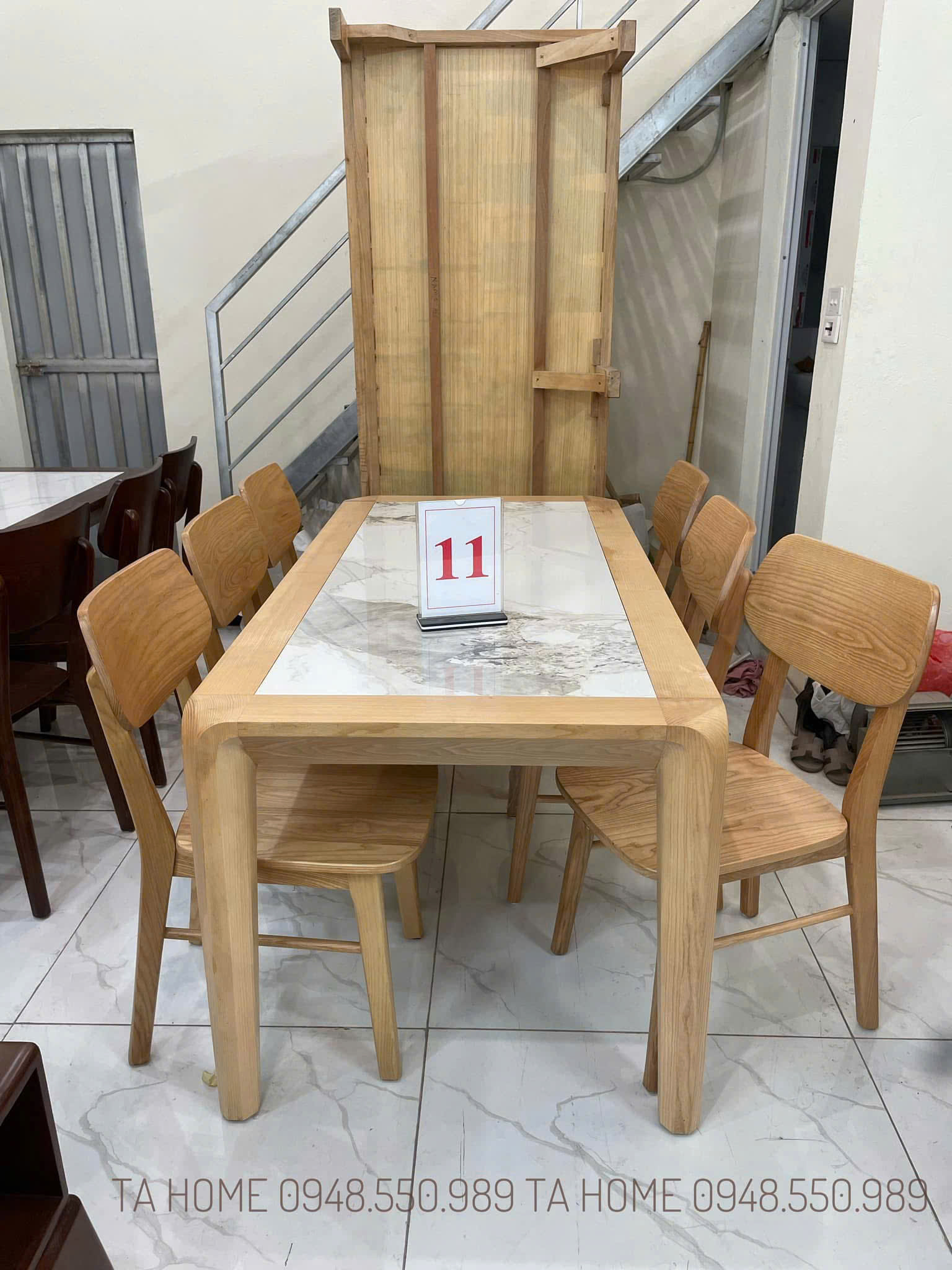 BÀN ĂN 6 GHẾ MẶT ĐÁ