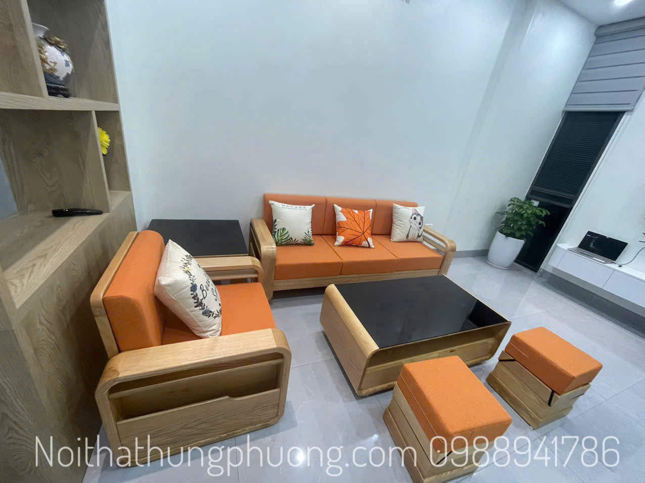 SOFA TAY VÒNG 6 CHI TIẾT SƠN MÀU SÁNG